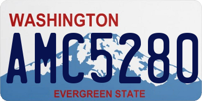 WA license plate AMC5280