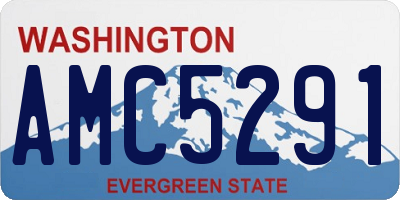 WA license plate AMC5291