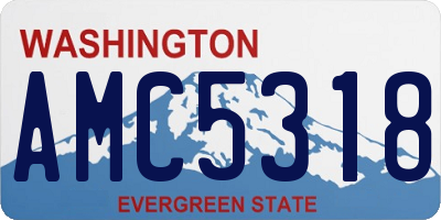 WA license plate AMC5318
