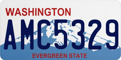 WA license plate AMC5329