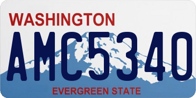 WA license plate AMC5340