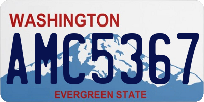 WA license plate AMC5367