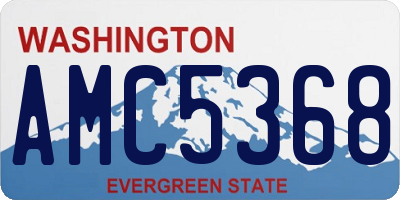 WA license plate AMC5368