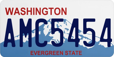 WA license plate AMC5454