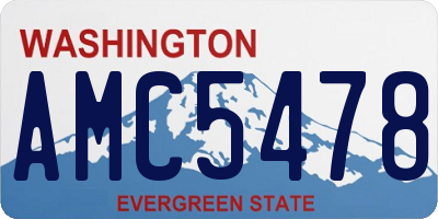 WA license plate AMC5478
