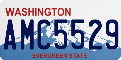 WA license plate AMC5529