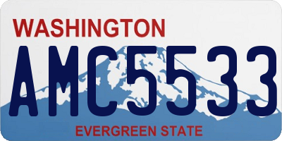 WA license plate AMC5533