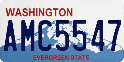 WA license plate AMC5547