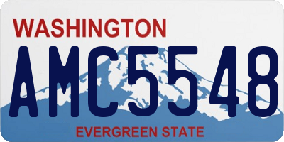 WA license plate AMC5548