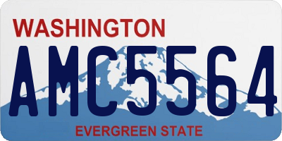 WA license plate AMC5564