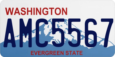 WA license plate AMC5567