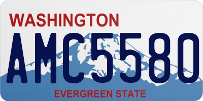 WA license plate AMC5580