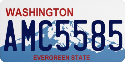WA license plate AMC5585