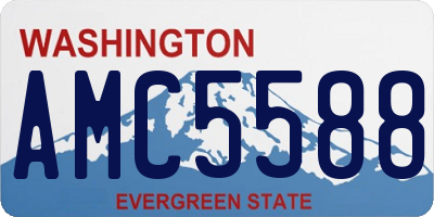 WA license plate AMC5588