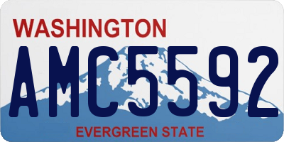 WA license plate AMC5592