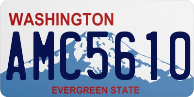 WA license plate AMC5610