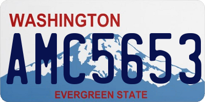 WA license plate AMC5653