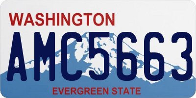WA license plate AMC5663