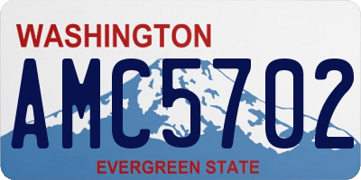 WA license plate AMC5702