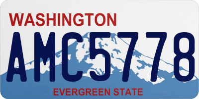 WA license plate AMC5778
