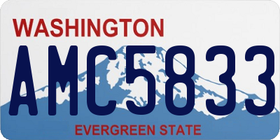 WA license plate AMC5833