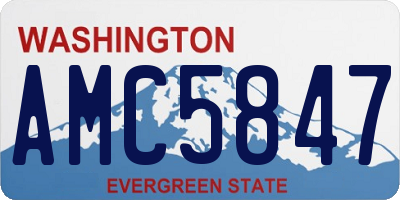WA license plate AMC5847