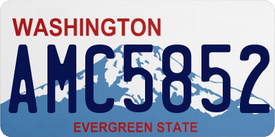 WA license plate AMC5852