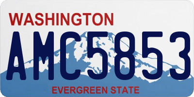 WA license plate AMC5853