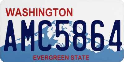 WA license plate AMC5864