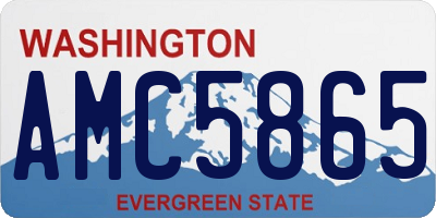 WA license plate AMC5865