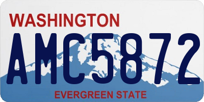 WA license plate AMC5872