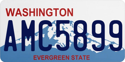 WA license plate AMC5899