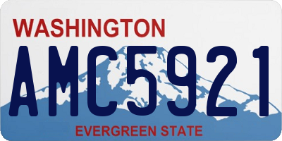 WA license plate AMC5921