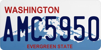 WA license plate AMC5950