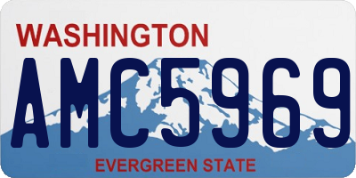 WA license plate AMC5969