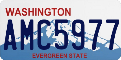 WA license plate AMC5977
