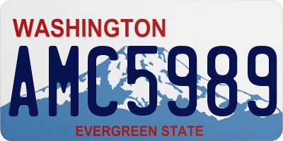 WA license plate AMC5989
