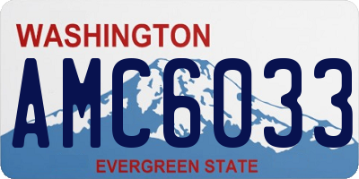 WA license plate AMC6033