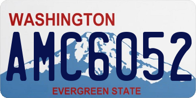 WA license plate AMC6052