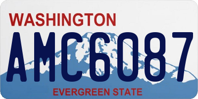 WA license plate AMC6087