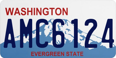 WA license plate AMC6124