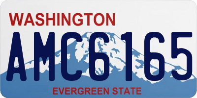WA license plate AMC6165