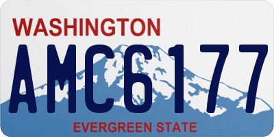 WA license plate AMC6177