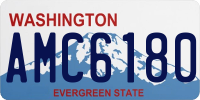 WA license plate AMC6180