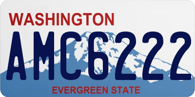 WA license plate AMC6222