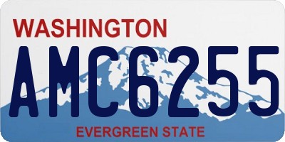 WA license plate AMC6255