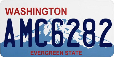 WA license plate AMC6282