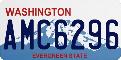 WA license plate AMC6296