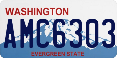 WA license plate AMC6303