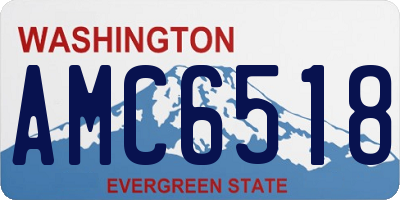 WA license plate AMC6518